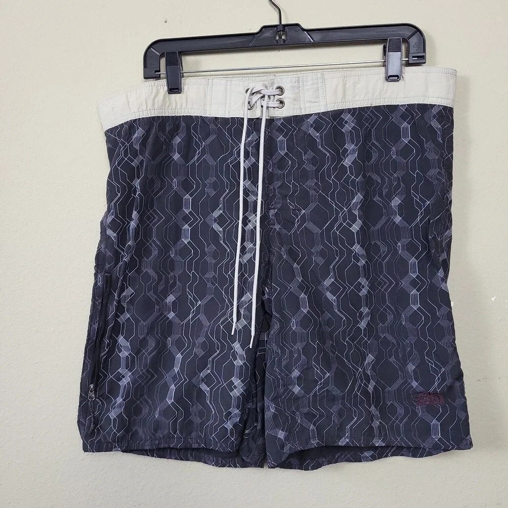 The‎ North Face Mens Black Drawstring Waist Swimwear Board Shorts Size Small